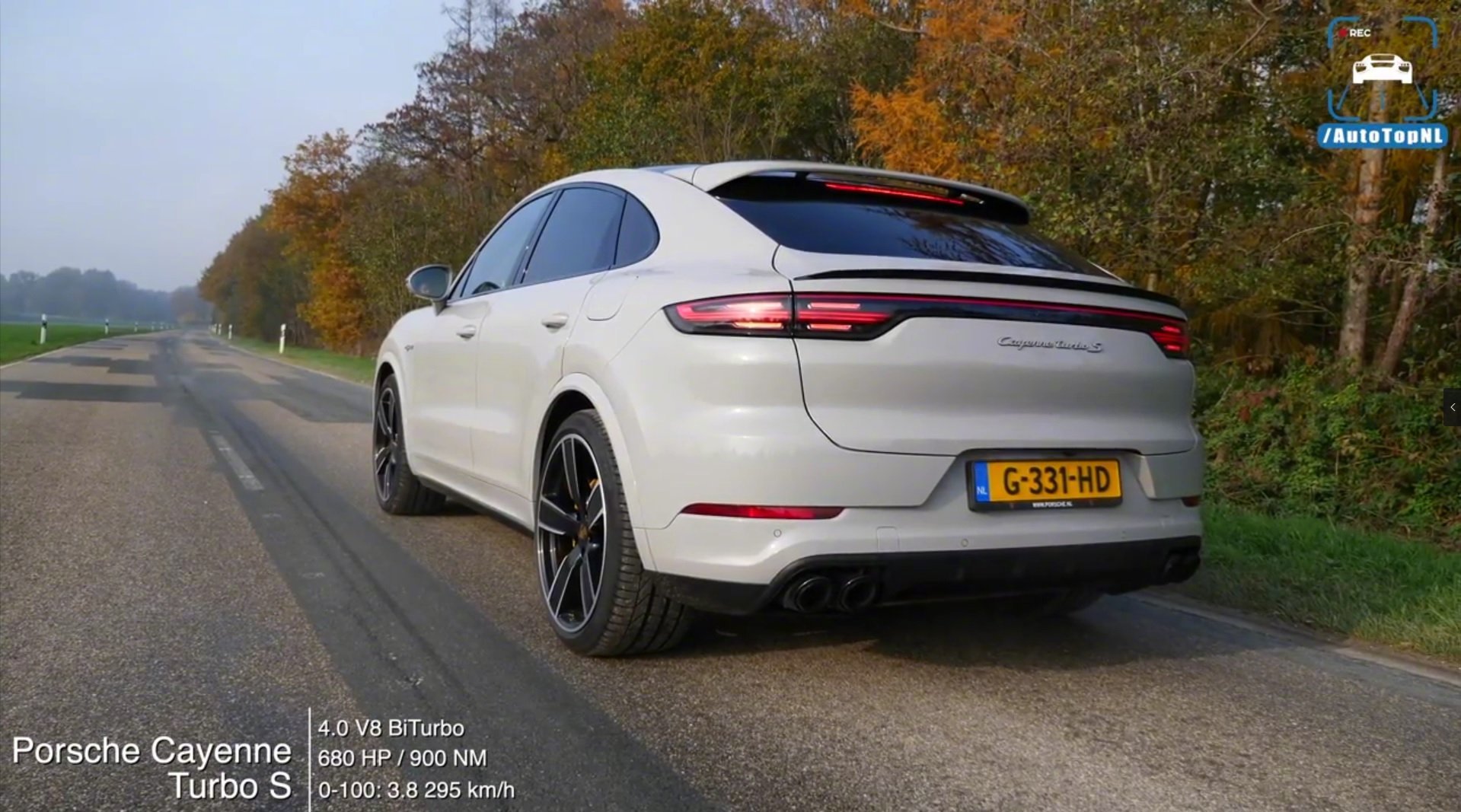 胖哥分享又一个大块头猛兽2020款卡宴coupeturbos加速测试680匹900