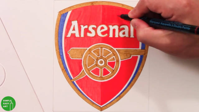 手绘阿森纳队徽